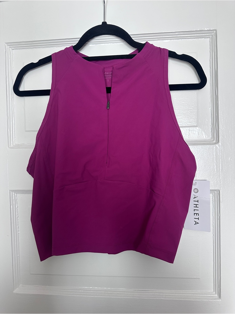 Athleta Crosstrain Zip Tank Wildberry